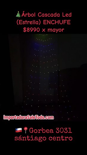 🎄Árbol Cascada Led (Estrella) ENCHUFE cod 211111 Desde $8990#arbol #chile🇨🇱 #tiktok #vira #trend #tendencia #sigueme_para_mas_videos_asi #parati #parati #ecuadorchile🇪🇨🇨🇱 #navidad #temporada13lqsa n#adelato