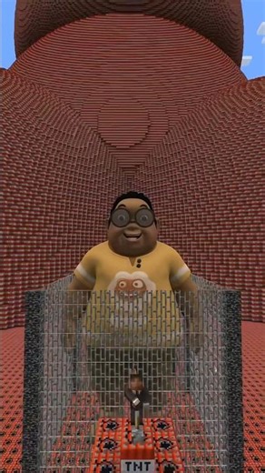 Blowing up Denis with 100 million TNT! #minecraft #aditsopojarwo