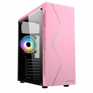 [Hot Item] Pinky Specialized PC Case ATX Computer Case with LED Strip