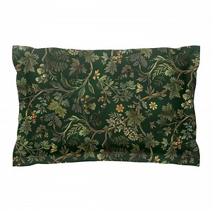 Forest Green Pillow Sham: Floral Dark Academia Microfiber Pillow Cover - Etsy