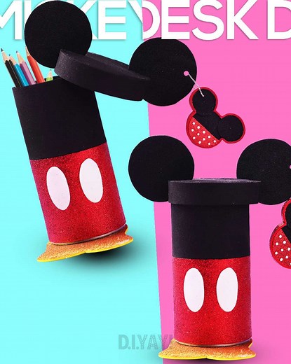 14K views · 673 reactions | Mickey Mouse Pencil Holder | Mickey Desk...