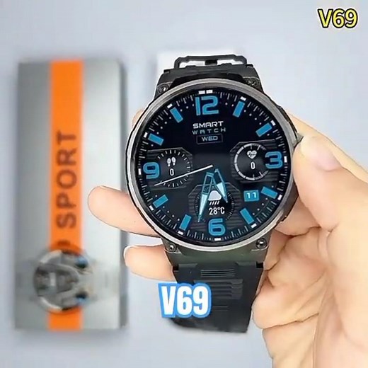 V69 🔥1.85 inch HD Screen Size | Weather | Messages | Ai Voice | #smartwatch #youtubeshorts