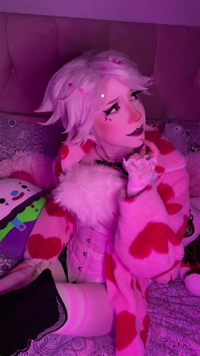 Honesty is always the best policy!- i suppose. #angeldust #angeldustcosplay #hazbin #hazbinhotel #hazbinhotelcosplay #helluvaboss #alastor #alastorhazbinhotel