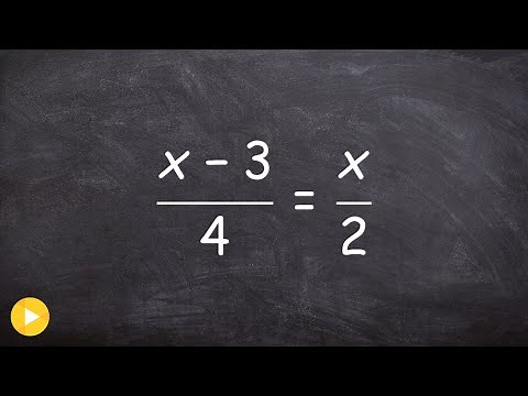 How to solve a proportion with a variable on both sides