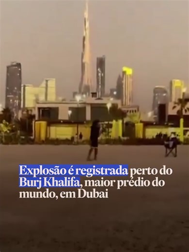 TENSÃO NO ORIENTE MÉDIO | Explosões foram relatadas próximas ao prédio mais alto do mundo, o Burj Khalifa, em Dubai, nos Emirados Árabes. Os ataques são uma resposta do Irã ao bombardeio americano a seu território ⁣As autoridades aeroportuárias de Dubai, cidade dos Emirados Árabes Unidos, anunciaram a suspensão de todas as operações nos aeroportos Dubai International e Dubai World Central – Al Maktoum International. O Dubai International está entre os aeroportos mais movimentados do mundo, com 2