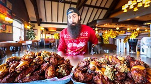 619K views · 52 reactions | Wings topped with stuffing, cranberry sauce, pigs in blankets and 'boozy' cheese sauce? Better go for 100... | Beard Meats Food | Facebook