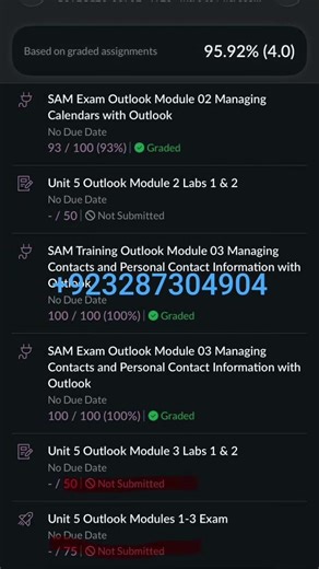 Unit 5 Outlook Module 1-3 Exam