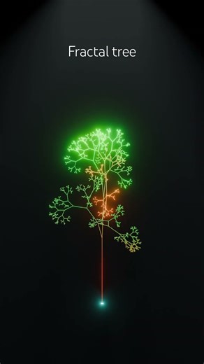 Fractal tree #fractal #math #blender