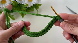 Making lace cord rope ending in a single row with Tunisian crochet technique #crochet #knitting #knitt #tunusian | My Hobby