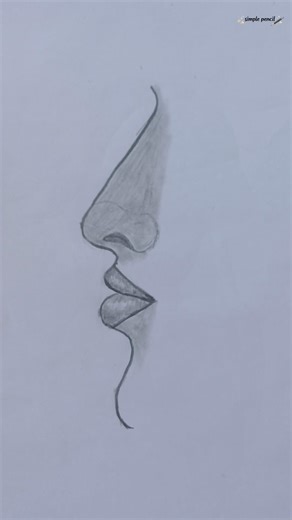 Realistic Nose & Lips Side Profile Drawing Tutorial | Pencil Shading Step by Step
