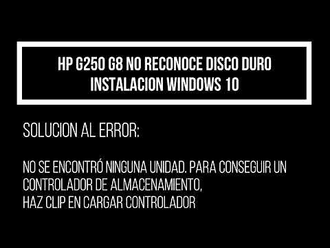 SOLUCIÓN! HP 250 G8 no se encontró ninguna unidad. para conseguir un controlador de almacenamiento