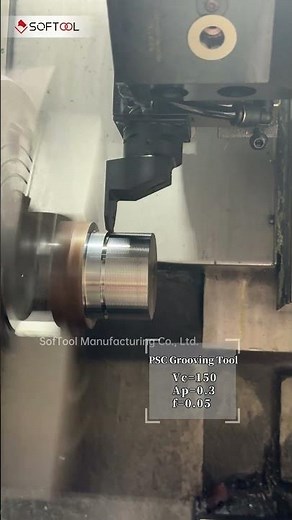 PSC Grooving Tool Live Cutting Demonstration#automobile #cncmilling#cnc#machine #manufacturing