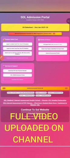 DU SOL 1st/3rd/5th/7th Semester Result 2026 Kab Aayega? Latest Update #dusol #dusolupdate