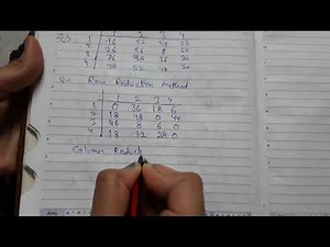 Assignment problem = Hungarian method = Reduced matrix method