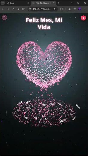 Corazón Galáctico #javascript #programacion #animacion #ai #html #developer #codigo #love