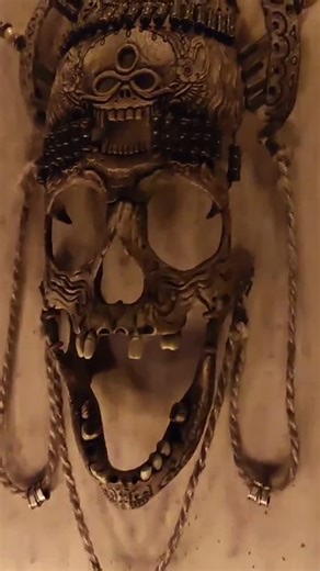 Tibetan Necromancer Mask – Skull Wall Totem Carving - Etsy