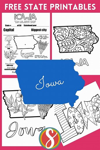 Free Iowa Coloring Pages — Stevie Doodles