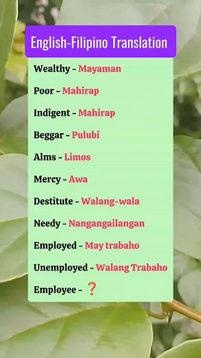 515K views · 4K reactions | Build your vocabulary #talogchallengebasic #tagalogchallengebasic #education #educational #EnglishFilipino | Janes Lessons | Facebook