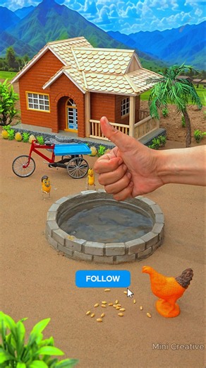 diy mini bricks water well constructions science project @MiniCreative1