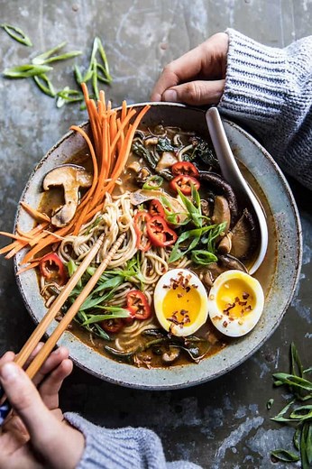 Better For You Chicken and Spinach Ramen.