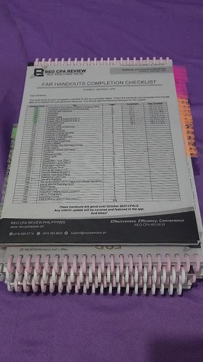 Organizing CPA Review Handouts: Methods and Materials