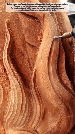 Precision Wood Carving with Rotary Burr – Crafting Art from Solid Wood