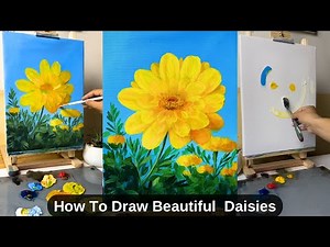 How to Draw a Beautiful Daisy Flower | Step by Step Tutorial for Beginners #326