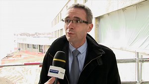 Visite de chantier de la future cuisine centrale du collège Pierre-Curie à Bondy