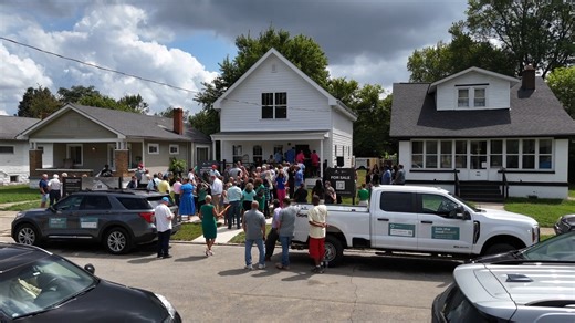 MMY US cut the ribbon on the first modular home in the United States that is affordable and a certified LEED Platinum Certification for sustainability. | Louisville MetroTV | Facebook