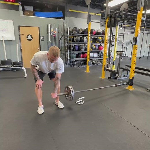 Single arm bent over landmine row
