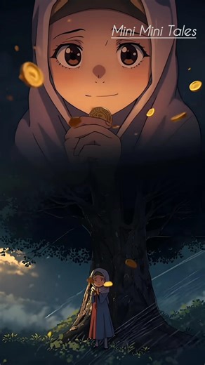 The Golden Coin and the haunted 👻 Shadow - islamic Ghibli story #ghibli #horrorstories #viralshort