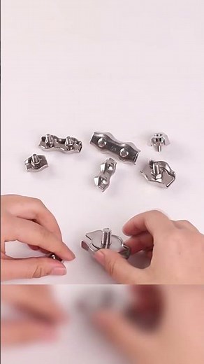 Stainless Steel 304-A2 316-A4 Simplex Duplex Wire Rope Clip Stamped Single Double Cable Clamp