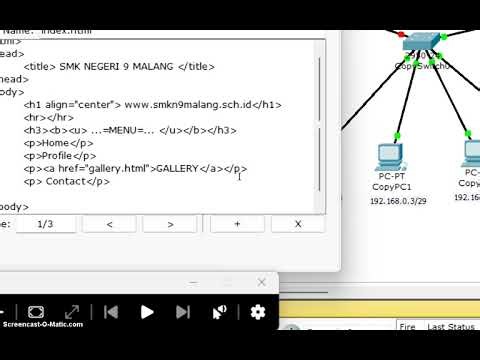 membangun Web Server menggunakan Cisco Packet Tracer