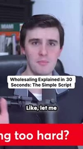 Alonso Gutierrez on Instagram: "Forget everything you heard about real estate wholesaling being crazy complicated! This clip strips it down to the bare essentials, showing the direct, simple script for locking down a property deal. See a rapid-fire negotiation that proves you don't need a complex system, just clear communication, to secure that initial contract. This is real estate investing demystified for the fast-paced world. #RealEstateInvesting #Wholesaling #PropertyDeal #QuickCashFlow #Inv