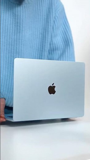 🌐Novo MacBook Air (M4, 2025) na cor Azul-céu! #onloading #tech #macbook #macbookair #shorts
