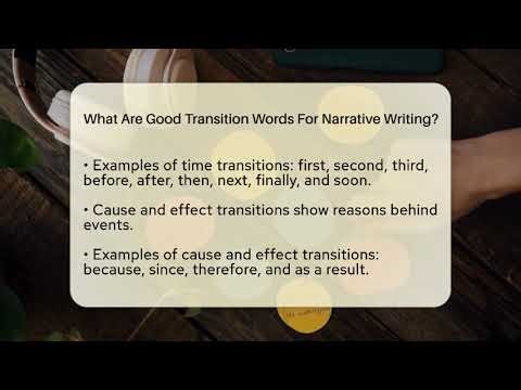 What Are Good Transition Words For Narrative Writing? - The Language Library