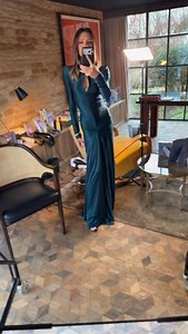 4M views · 16K reactions | Love, love the fit on this teal stretch jersey gown from my #VBPSS26 collection. It’s the perfect evening silhouette for a special occasion! | Victoria Beckham | Facebook