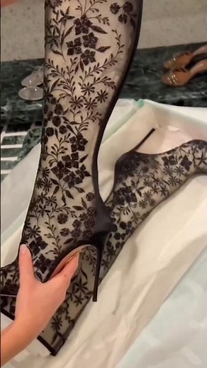 Black Heels Boots 👢🖤 | Trendy High Heel Boots Fashion 2026 #Shorts