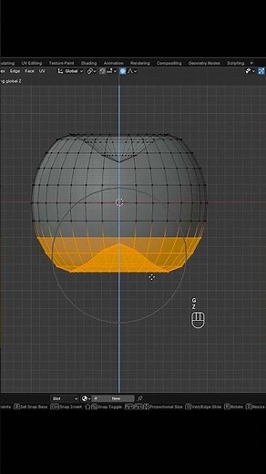 simple apple modeling in blender #blender #shorts #3dforbeginners