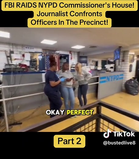 FBI RAIDS NYPD Commissioner's House! Journalist Confronts Officers In The Precinct! #creatorsearchinsights #police #policeofficer #nypd #cops #copsoftiktok
