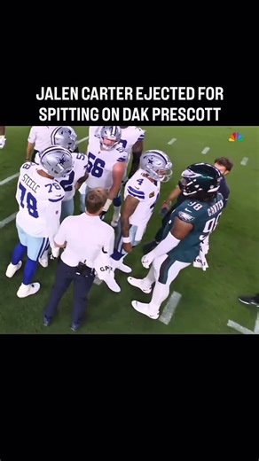 BrickCenter on Instagram: "Jalen Carter got ejected before playing a single snap for spitting on Dak Prescott 😭"
