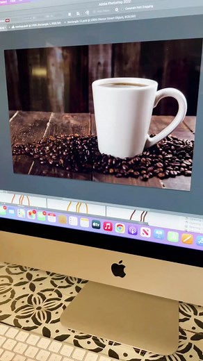 First timer using photoshop to make a mock-up using a logo I made! Follow @MargheritaVox tutorial! #logodesigner #branddesigner #logoinspiration #coffeeshoplogo #photoshopmockup
