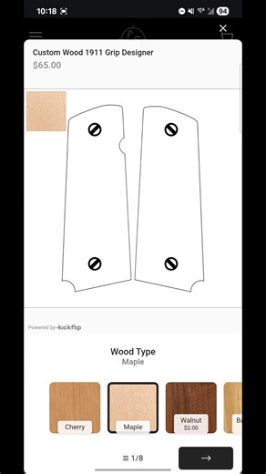 With our Custom 1911 Grip Designer, you can go very extreme with your...