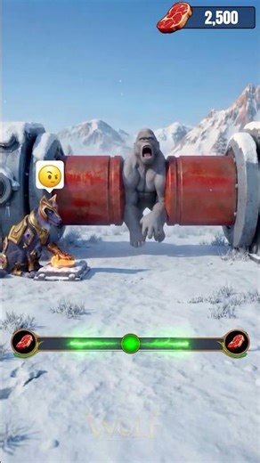 🐺Jerry Dominated with a Hydraulic Press😅 and then.. #wolfgame #wolf #animalshorts #wolfstory