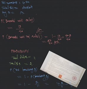 a) Find the probability of touching the following letters or un... | Filo