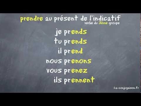 prendre au présent de l'indicatif - La-conjugaison.fr