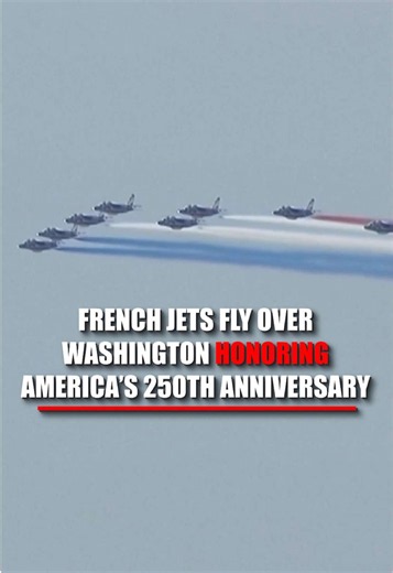 The roar of French fighter jets turned heads across Washington as they swept past the Washington Monument in a rare tribute to America’s upcoming 250th birthday. Spectators along the National Mall stopped to watch and applaud as the aircraft flew in formation over the nation's capital. The flyover honored the historic alliance forged during the American Revolution, when France helped support the colonies in their fight for independence. French officials say the display was meant to highlight the