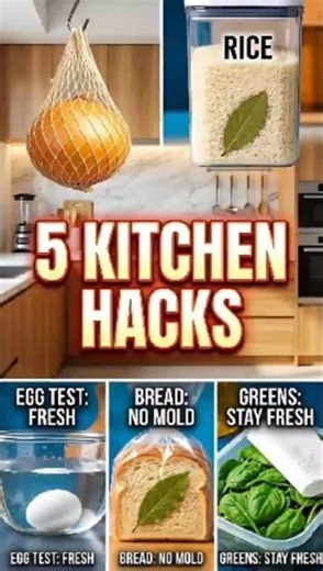 5 Useful Kitchen Hacks You Should Know | Bread, Egg, Onion Storage Tips#kitchen #kitchenhacks