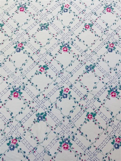 Vintage Percale Sheet Fabric: Colorful Bed Sheet Cuts, 44" Wide - Etsy