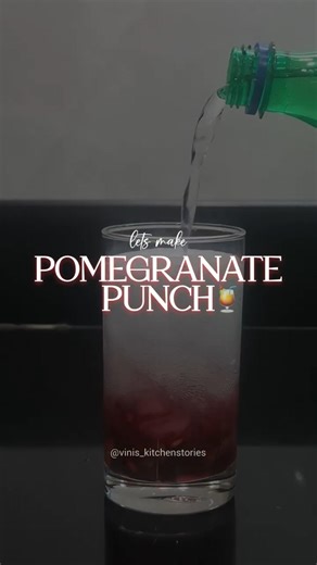 Refreshing ruby red pomegranate punch, sweet, tangy and perfect for summer vibes 🍹✨